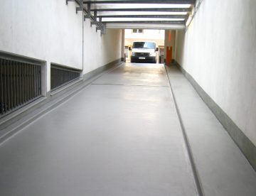 Rampenbeschichtung Tiefgarage Hotel zur Kr&auml;merbr&uuml;cke Erfurt